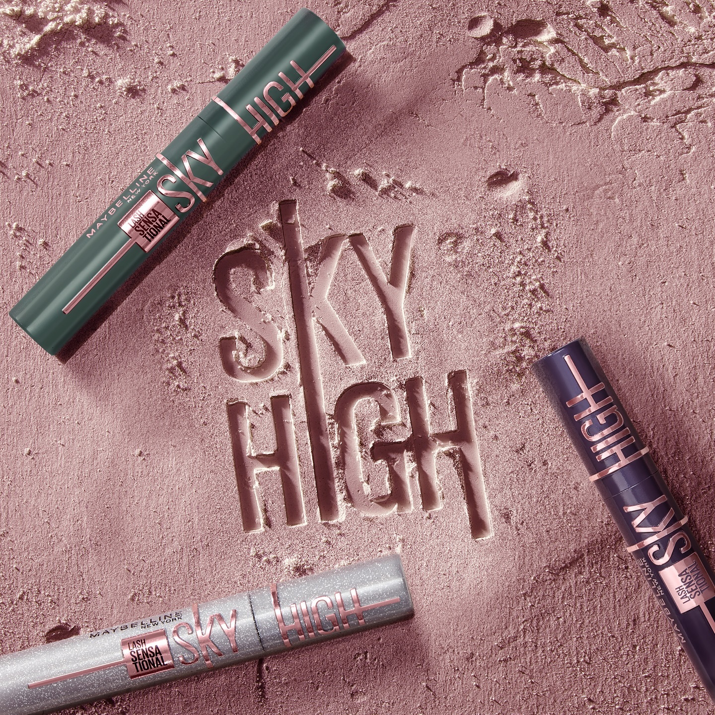 Sky High Mascara — new shades, sculpted powder set
