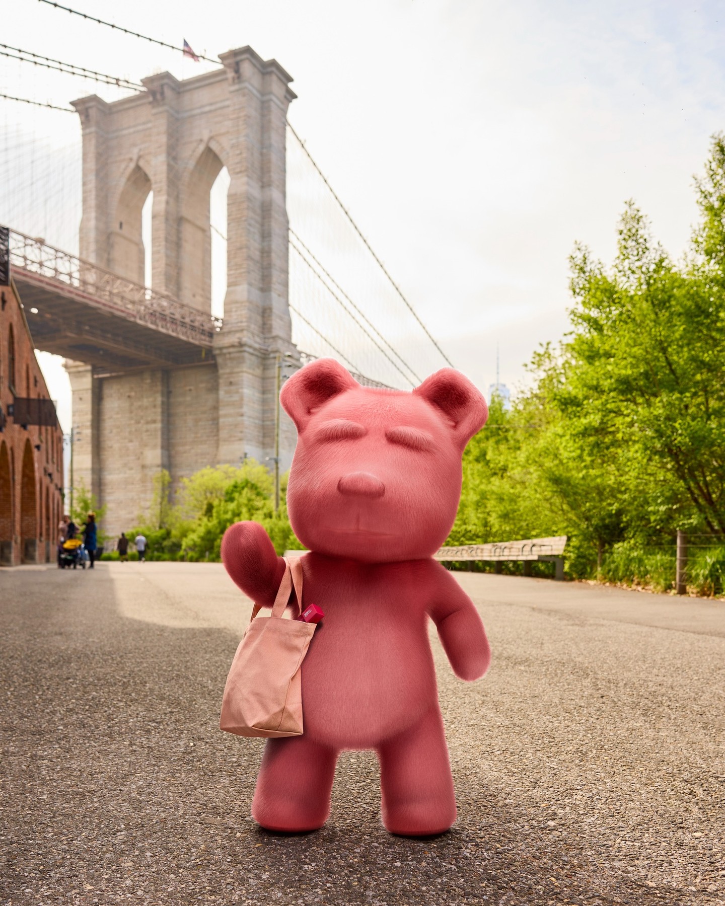 Teddy under the Brooklyn Bridge · carousel post